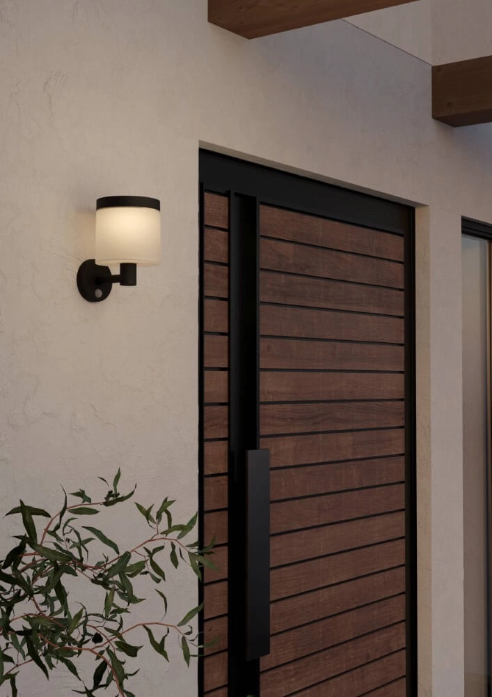 Solar wall lamp Pantete round Ø 17.5cm Eglo 9008606298037
