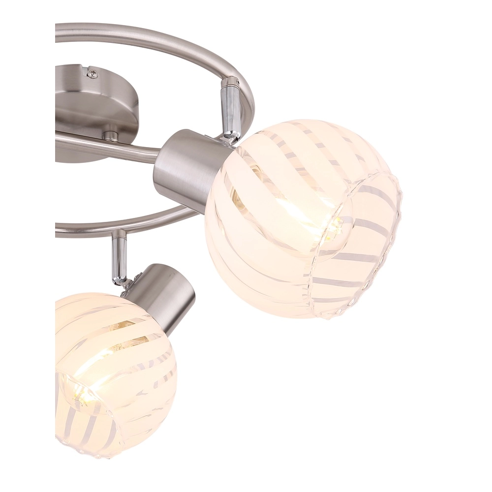 Ceiling lamp Willy nickel 3-lights Globo 9007371409105