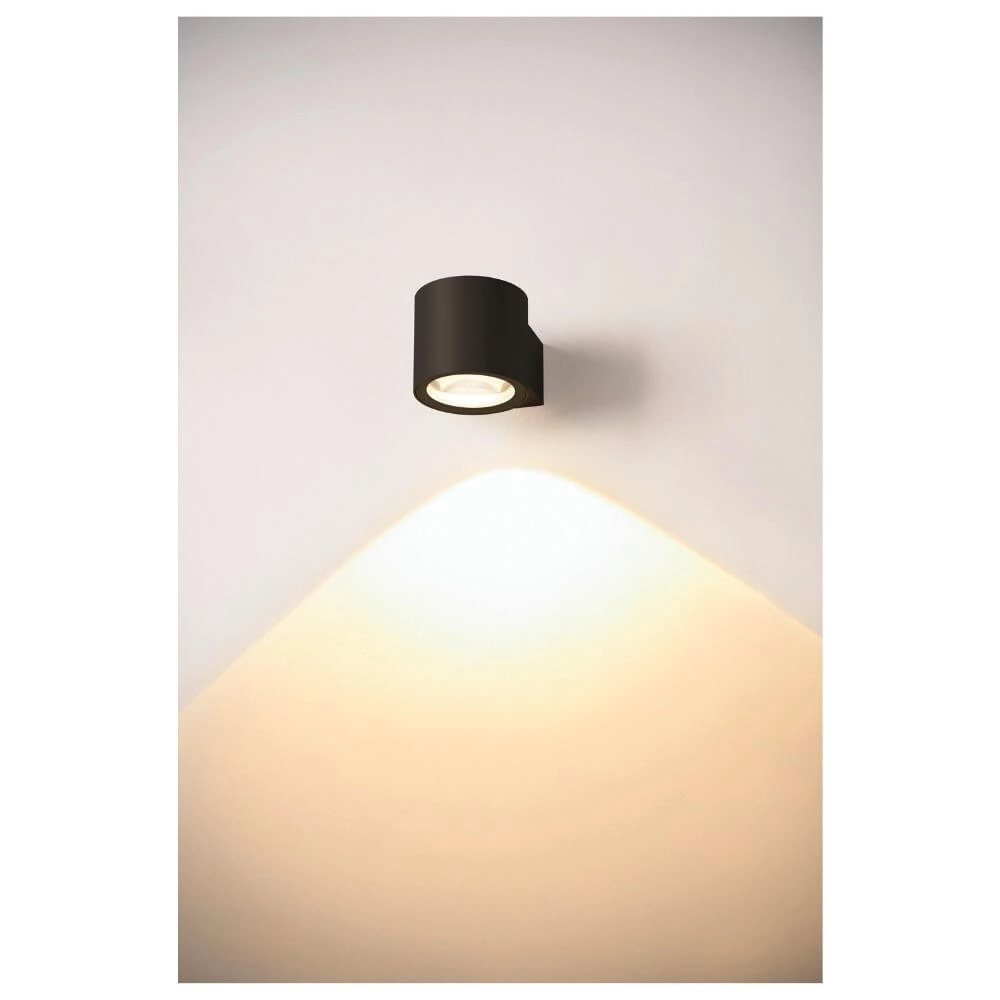 Dim-to-warm wall spot Oculus black SLV 4024163263863