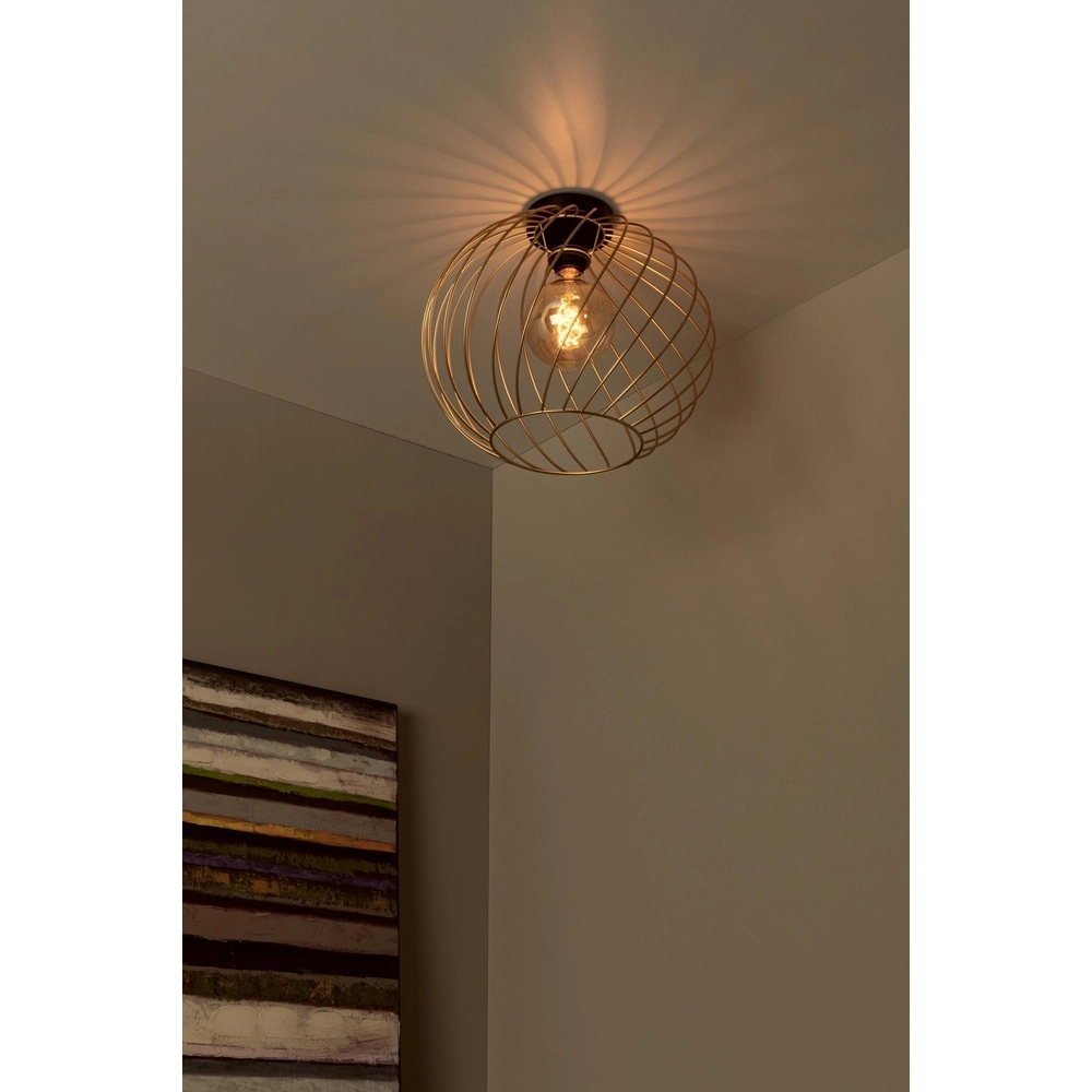 Ceiling lamp Danza gold Ø 40cm Lucide 5411212211484