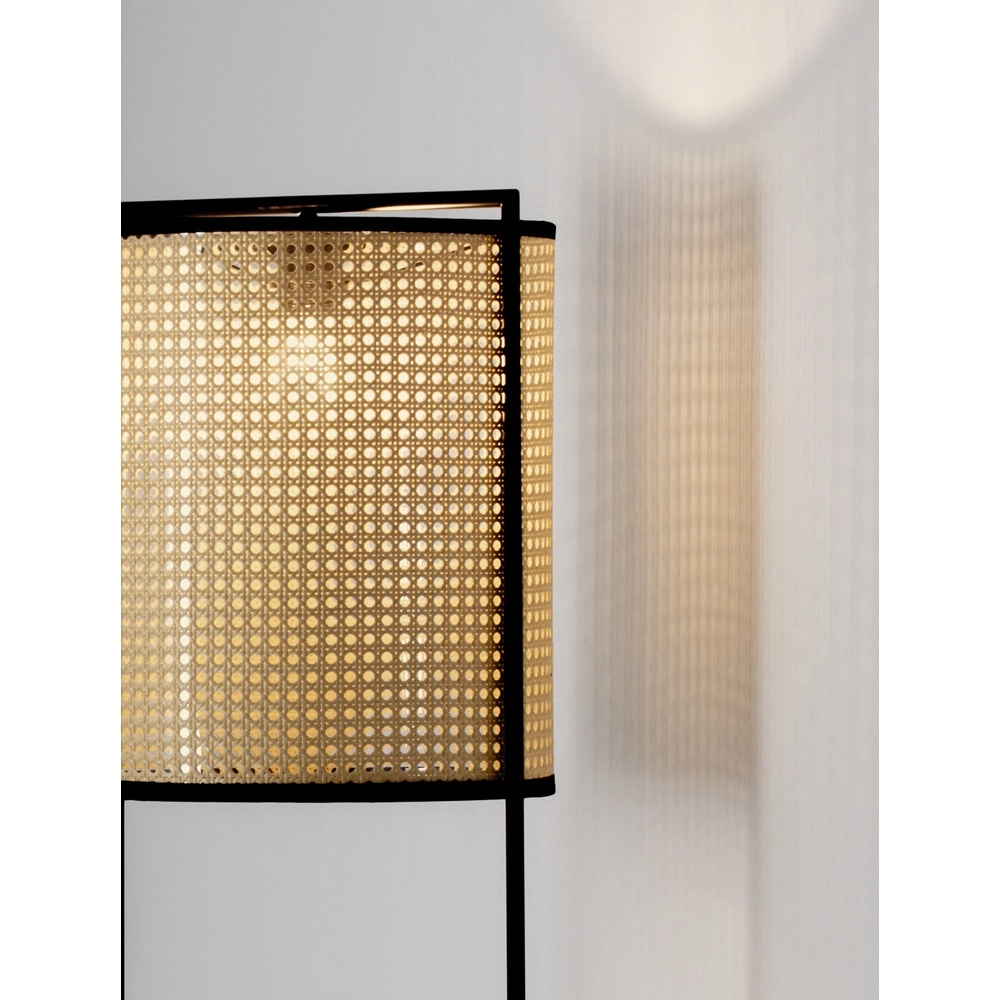 Floor lamp Erto black and rattan Lyora 5212017455840