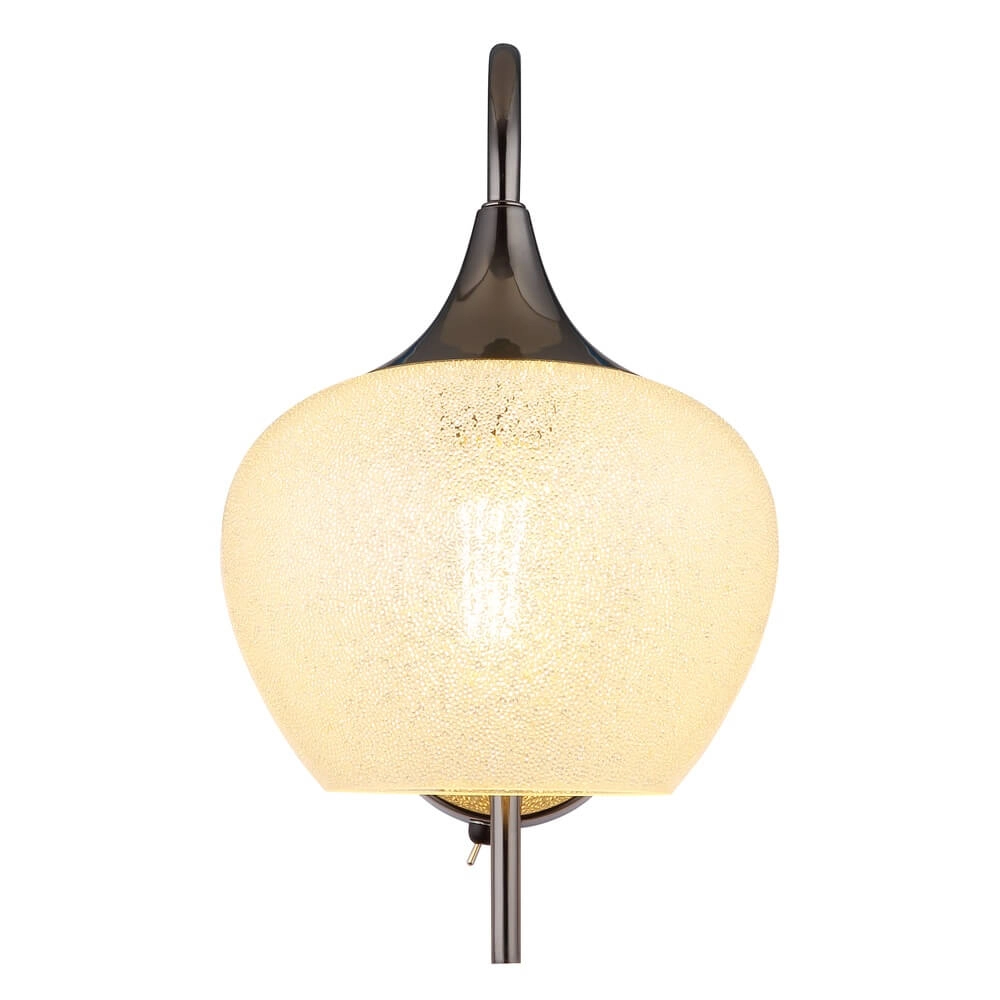 Anthracite wall lamp Maxy with white glass single Globo 9007371447190