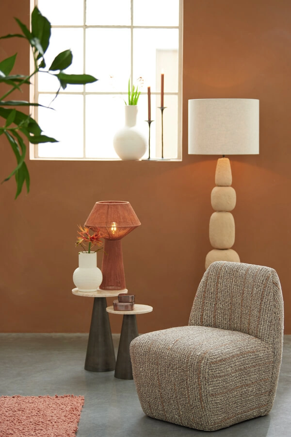 Red table lamp Fugia Ø 30cm Light & Living 8717807701819