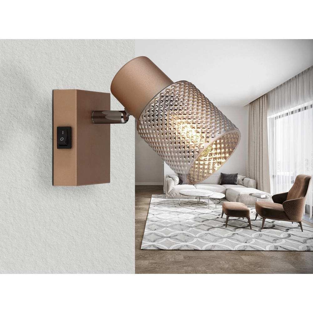 Wall lamp Satella coffee brown Globo 9007371471560