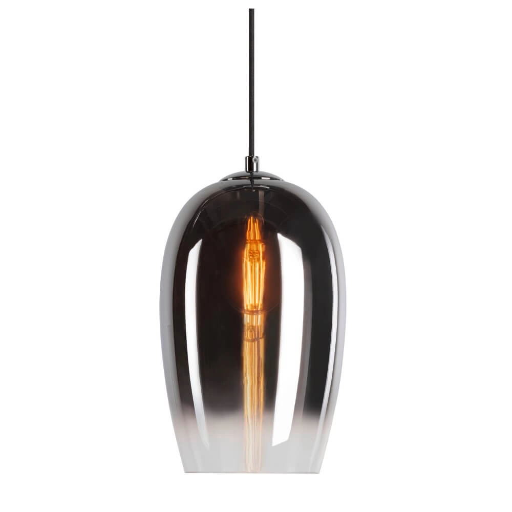 Glass pendant lamp Pantilo smoke glass - Ø 18cm