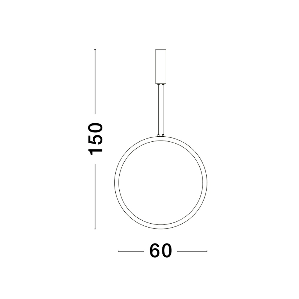Round pendant lamp Change Ø 60cm black Lyora 5212017437297