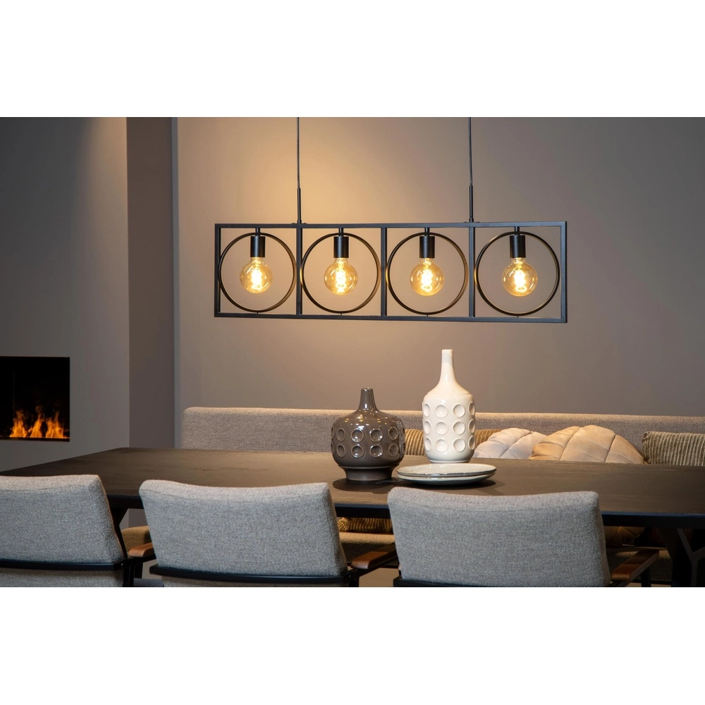 Unique pendant lamp Suus black 4-lights Lucide 5411212010872