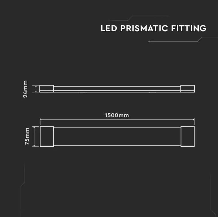 Barn lighting XS - 150cm - 50W 6500K IP20 Vtac 3800157663779