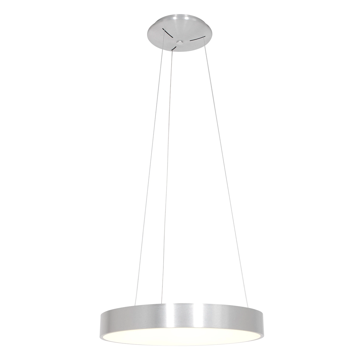 LED hanging lamp Ringlede Ø 48cm metal gray