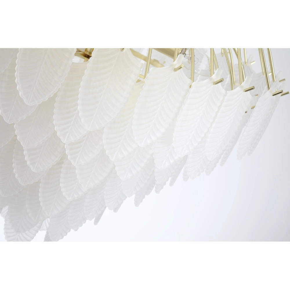 Wall lamp Feather gold with white glass Searchlight 5053423303895