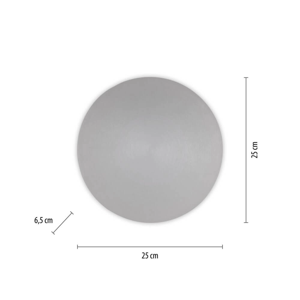 Design wall lamp Akku Puntua Ø 25cm grey Paul Neuhaus 4012248372517