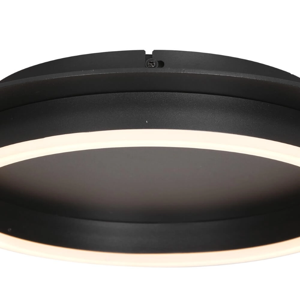 Modern LED ceiling light Ringlux black - Ø 32cm Steinhauer 8712746170573
