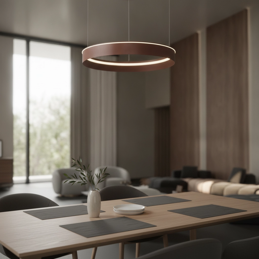 Modern pendant lamp Olivia brown Ø 78cm