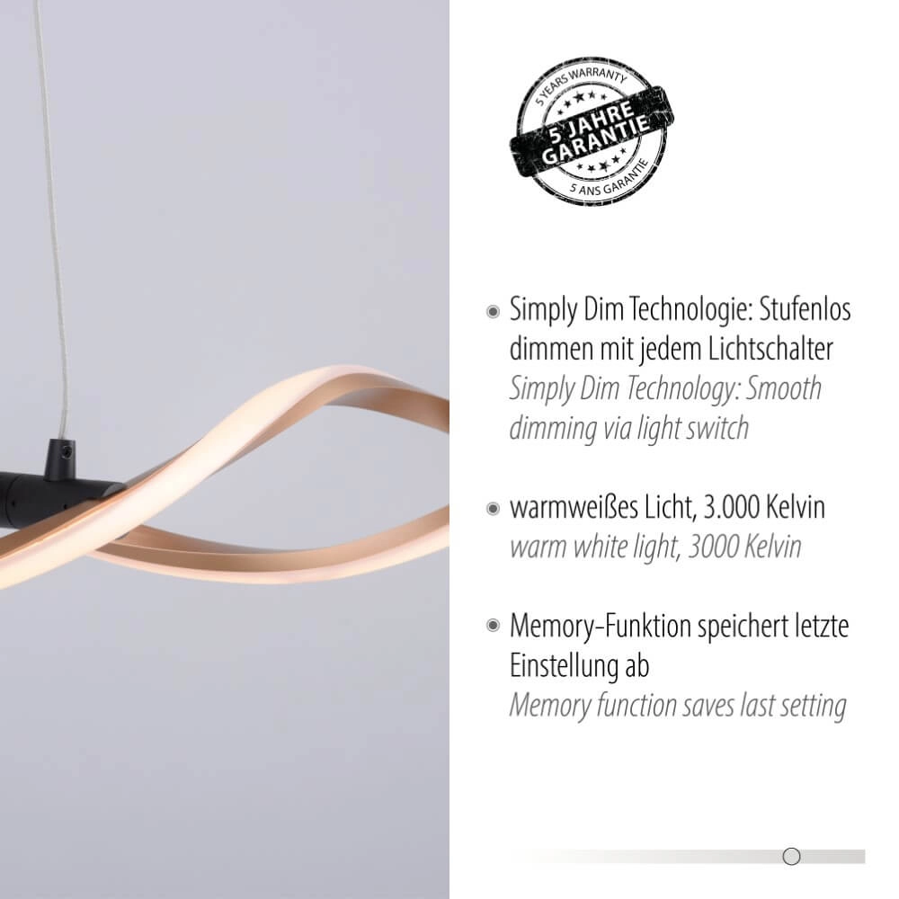 Design pendant lamp Polina 105cm Paul Neuhaus 4012248371718