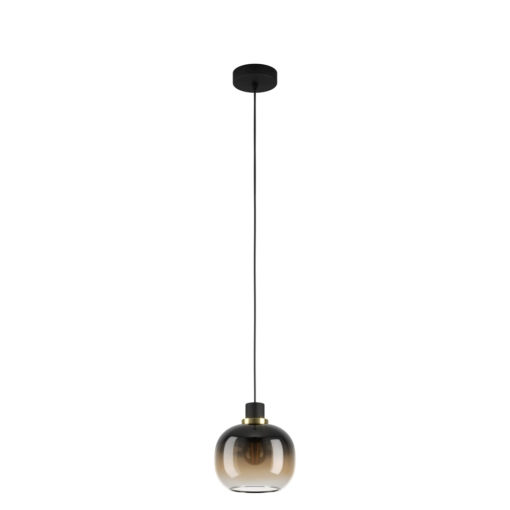 Glass pendant lamp Oilella Ø 19cm - amber glass