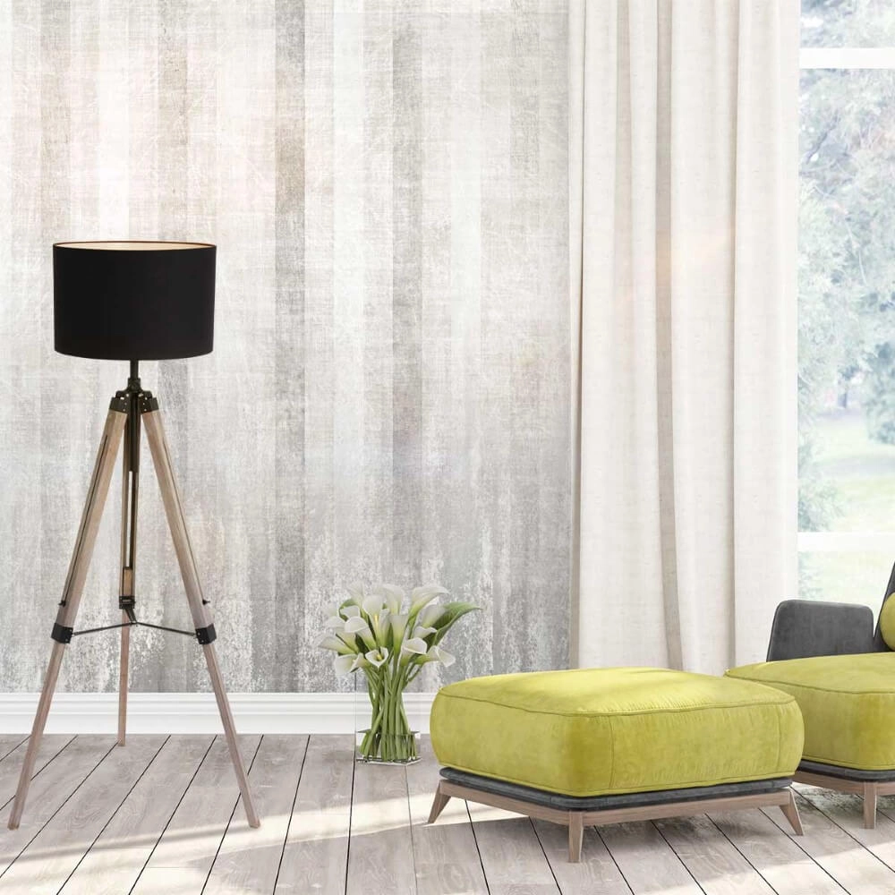 Tripod table lamp Triek black hood Steinhauer 8712746152388