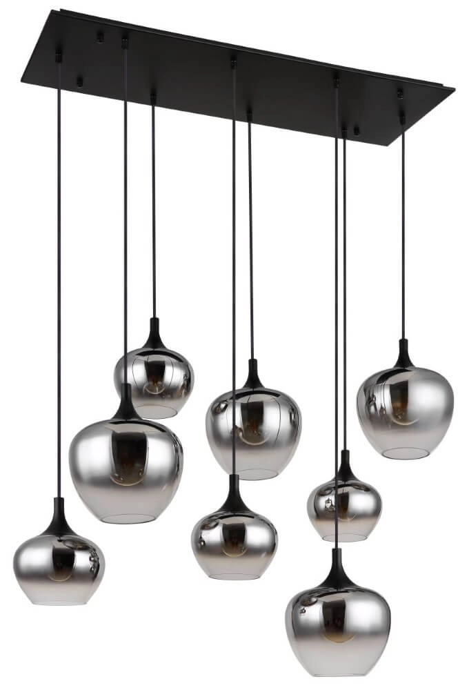 Straight pendant lamp Maxy 8-light Globo 9007371438402