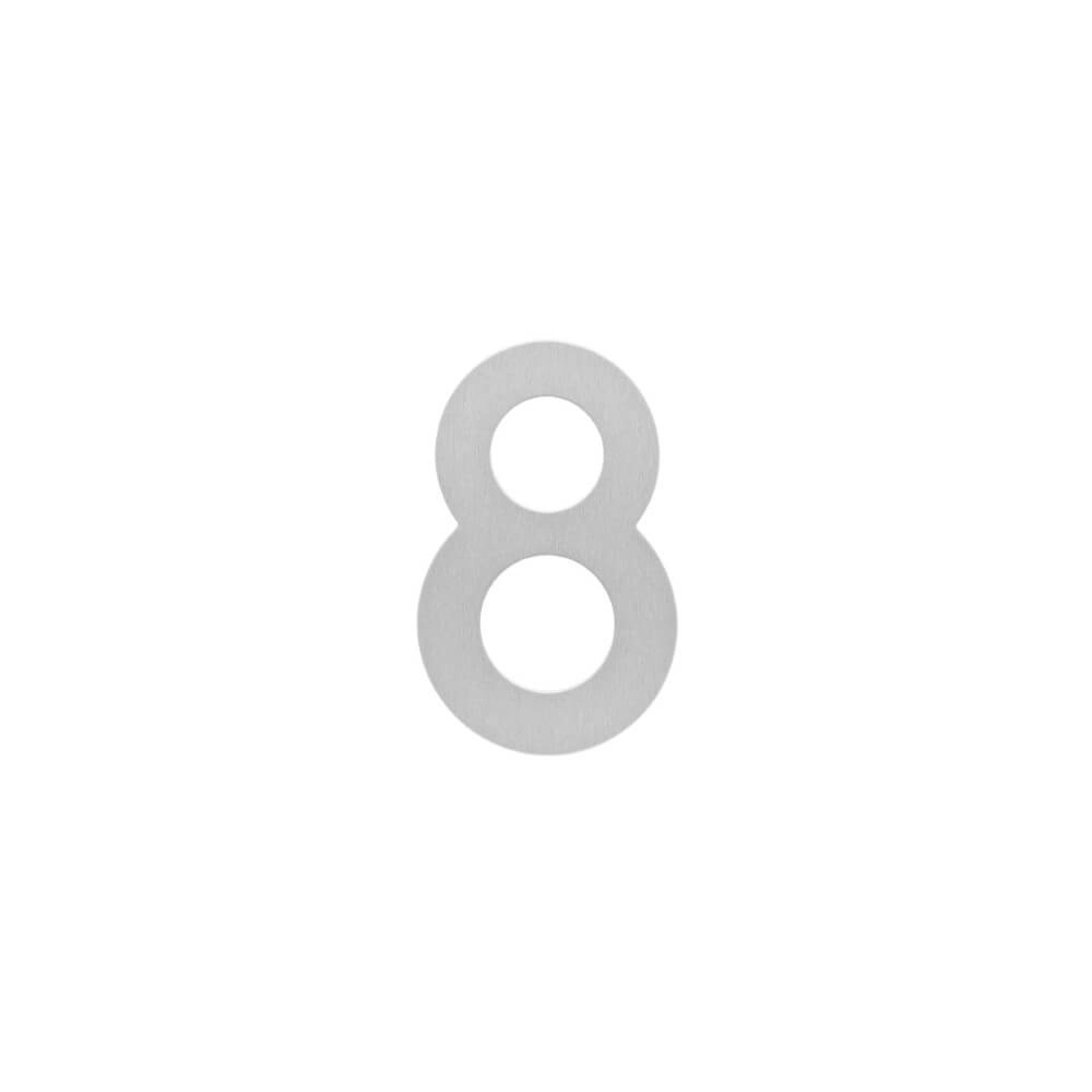 House number 8 Numbra 150x2mm stainless steel