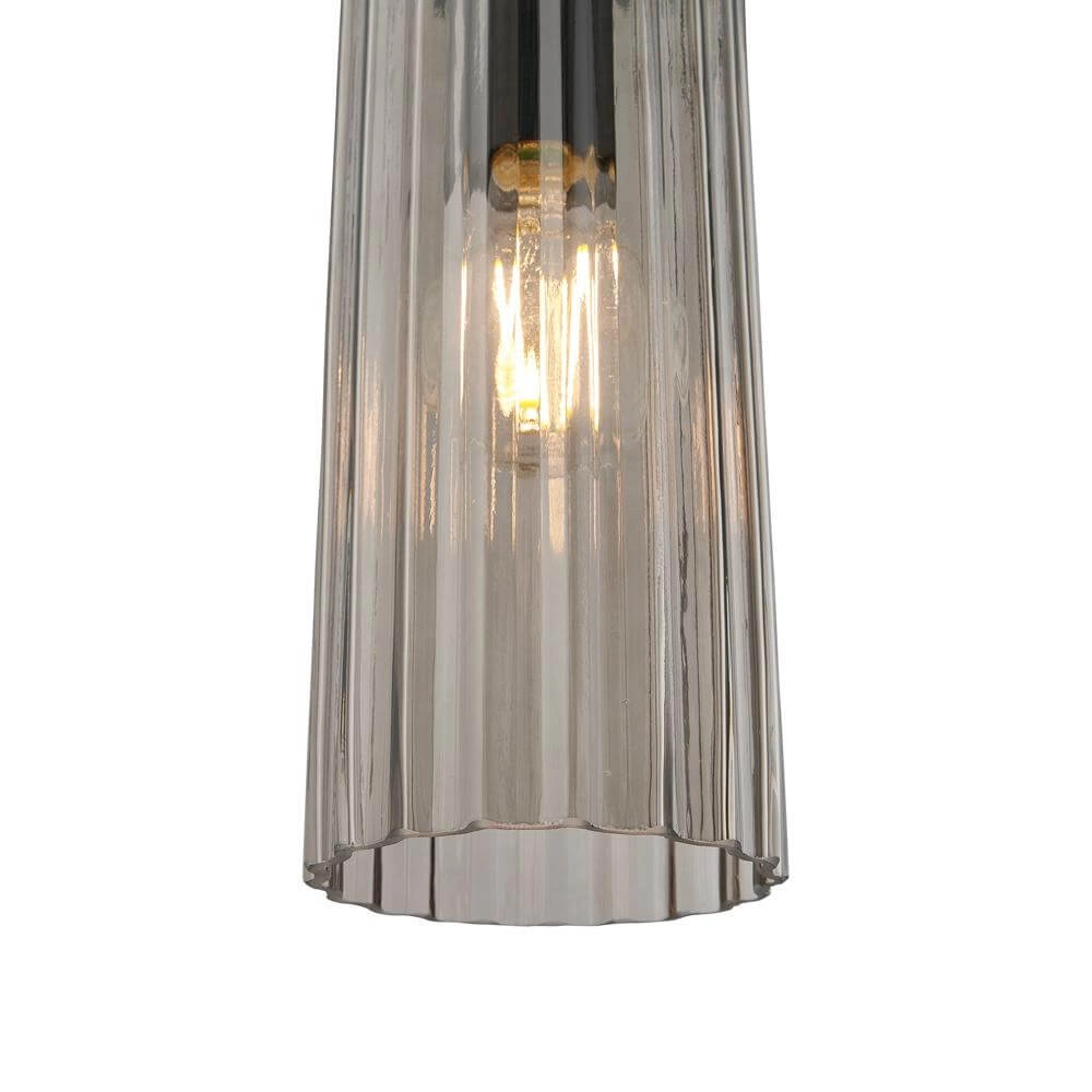 Modern pendant lamp Miella black with smoke glass Nordlux 5704924018602