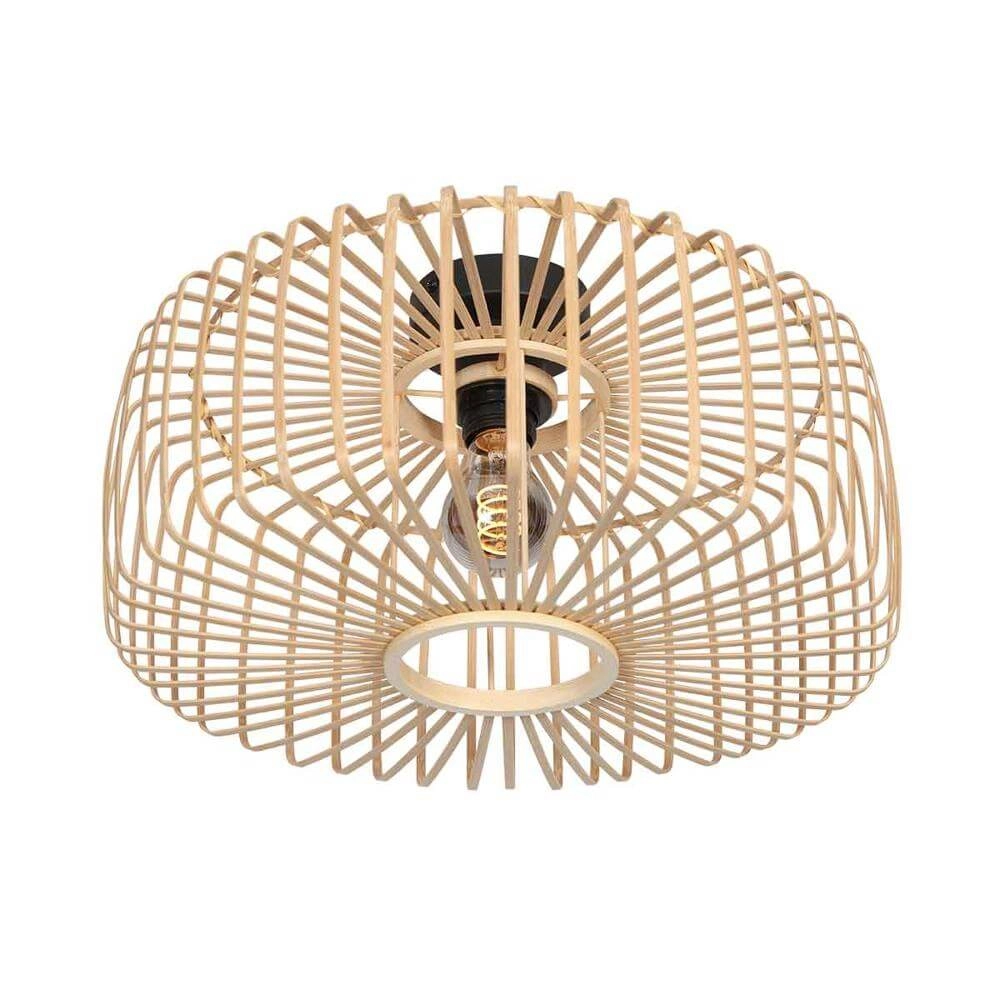 Bamboo ceiling lamp Bloeba Ø 50cm