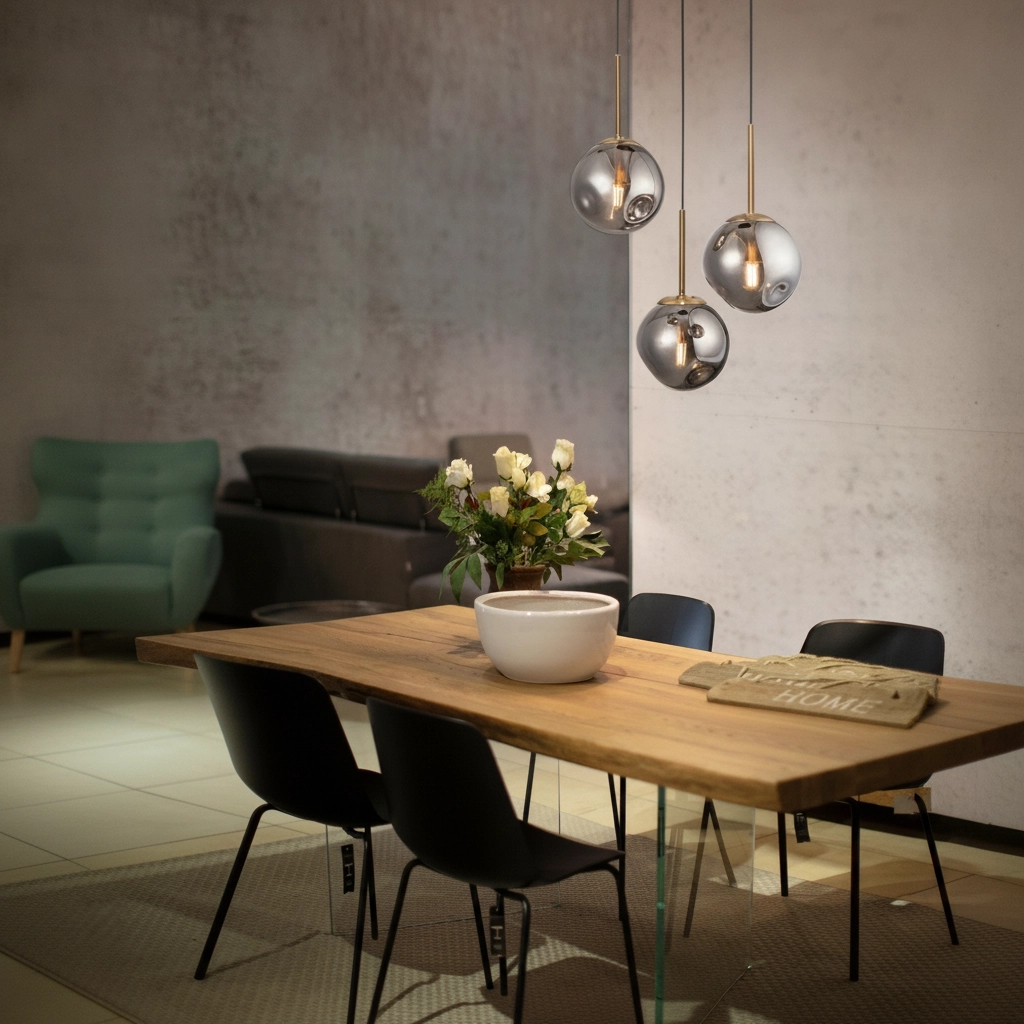 Pendant lamp Spada 3-light grey with gold