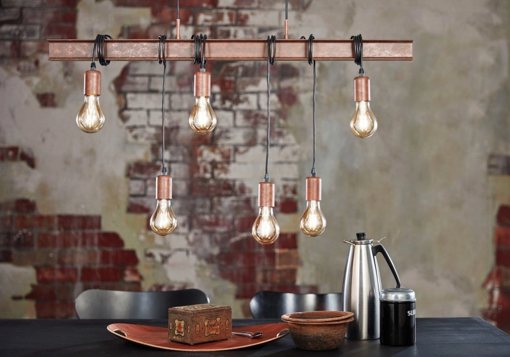Pendant lamp Townshend 4 Rust Eglo 9002759498597