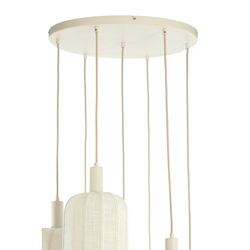 7L vide pendant lamp Tufia linen cream Light & Living 8717807816759