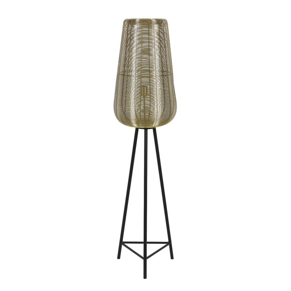 Tripod floor lamp Adeta gold 147cm