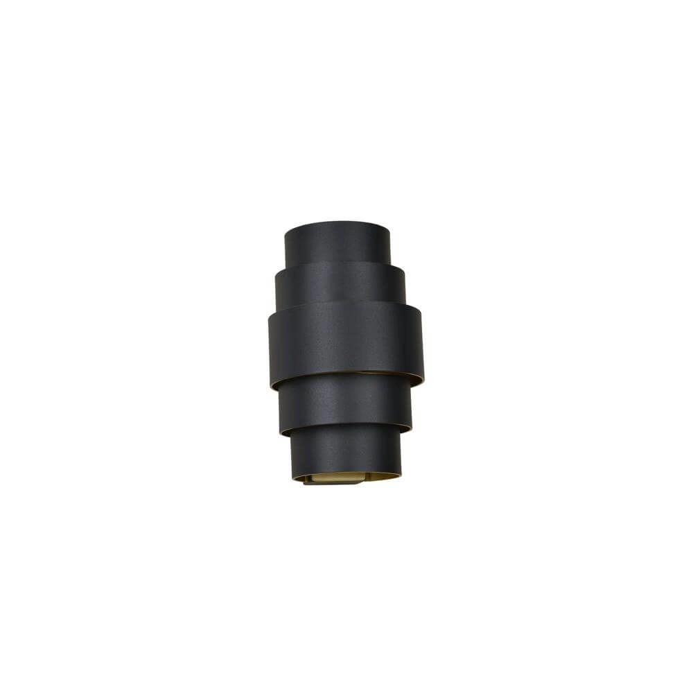 Design wall lamp Rolls Black with gold inside Artdelight 8720701101487