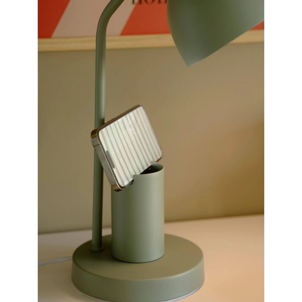 Green desk lamp Devone with pen holder Nordlux 5704924024559