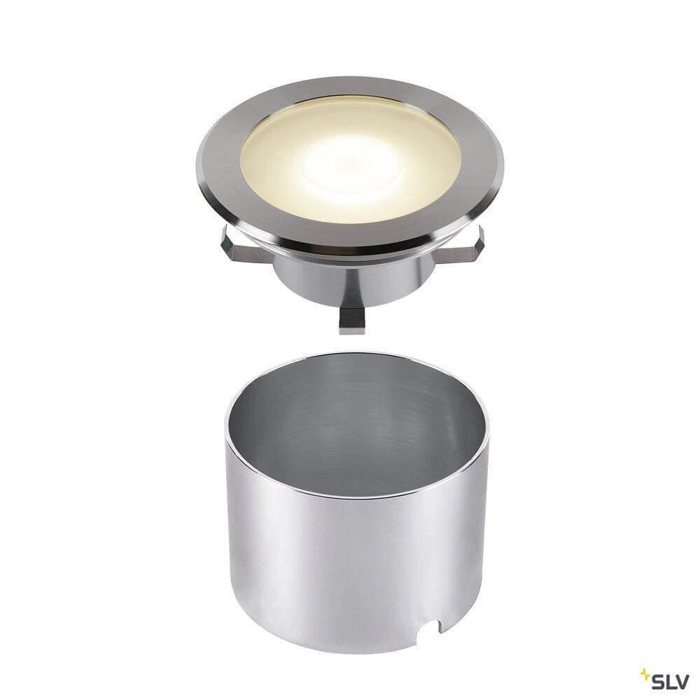 Large LED ground spotlight Dasar Flat warm white light SLV 4024163262071