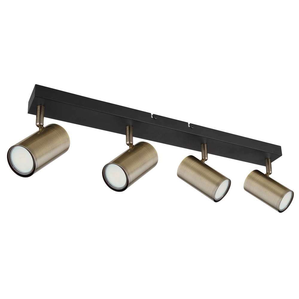 Ceiling lamp 4-lights Robby black with bronze Globo 9007371430994