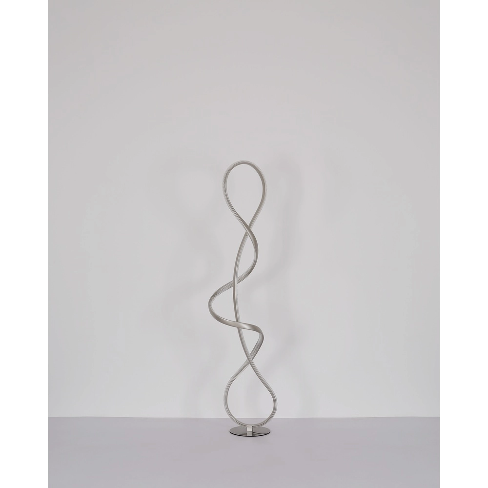 Nickel Floor Lamp Swirl Modern Globo 9007371509331