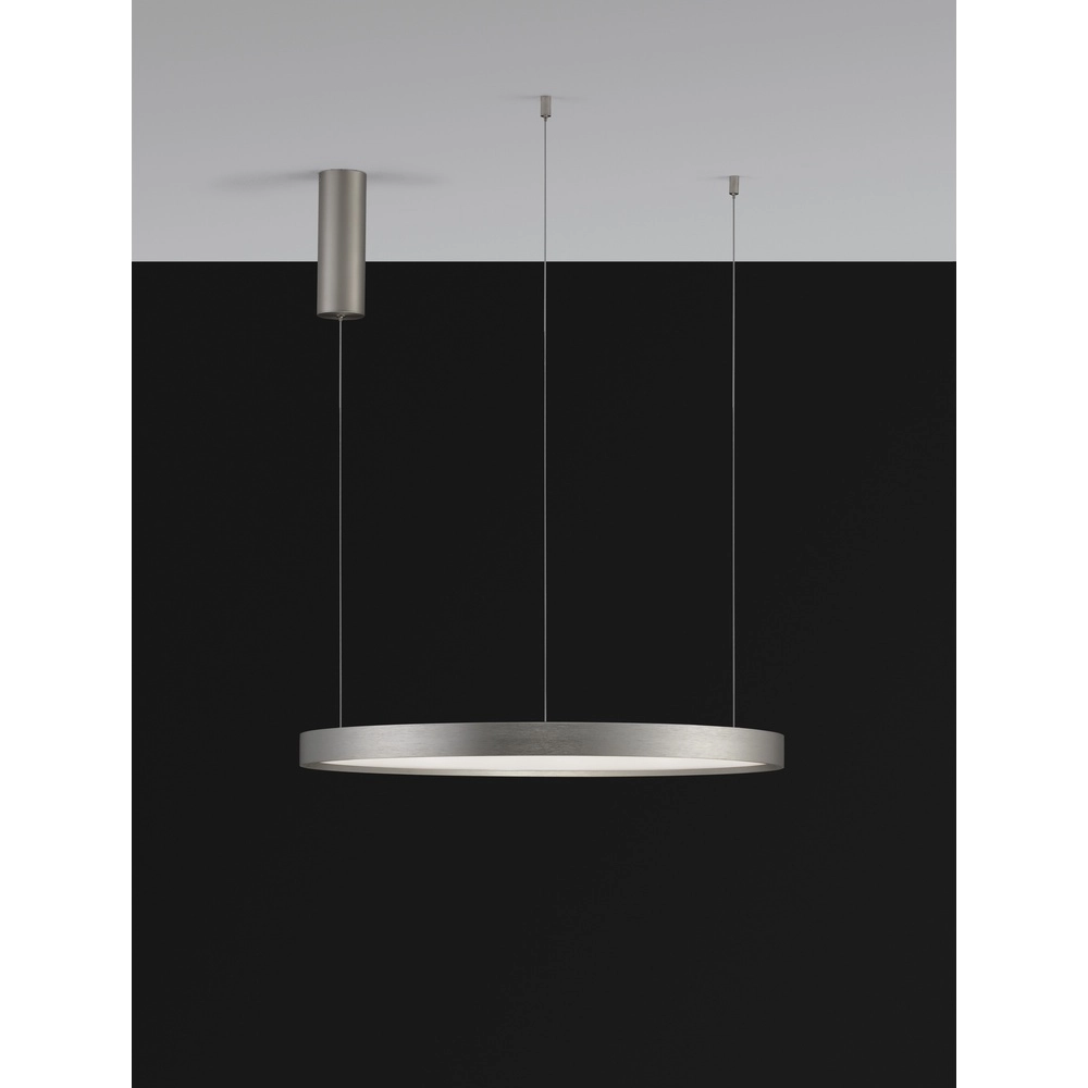Round pendant lamp Perrine silver grey Ø 60cm Lyora 5212017438430