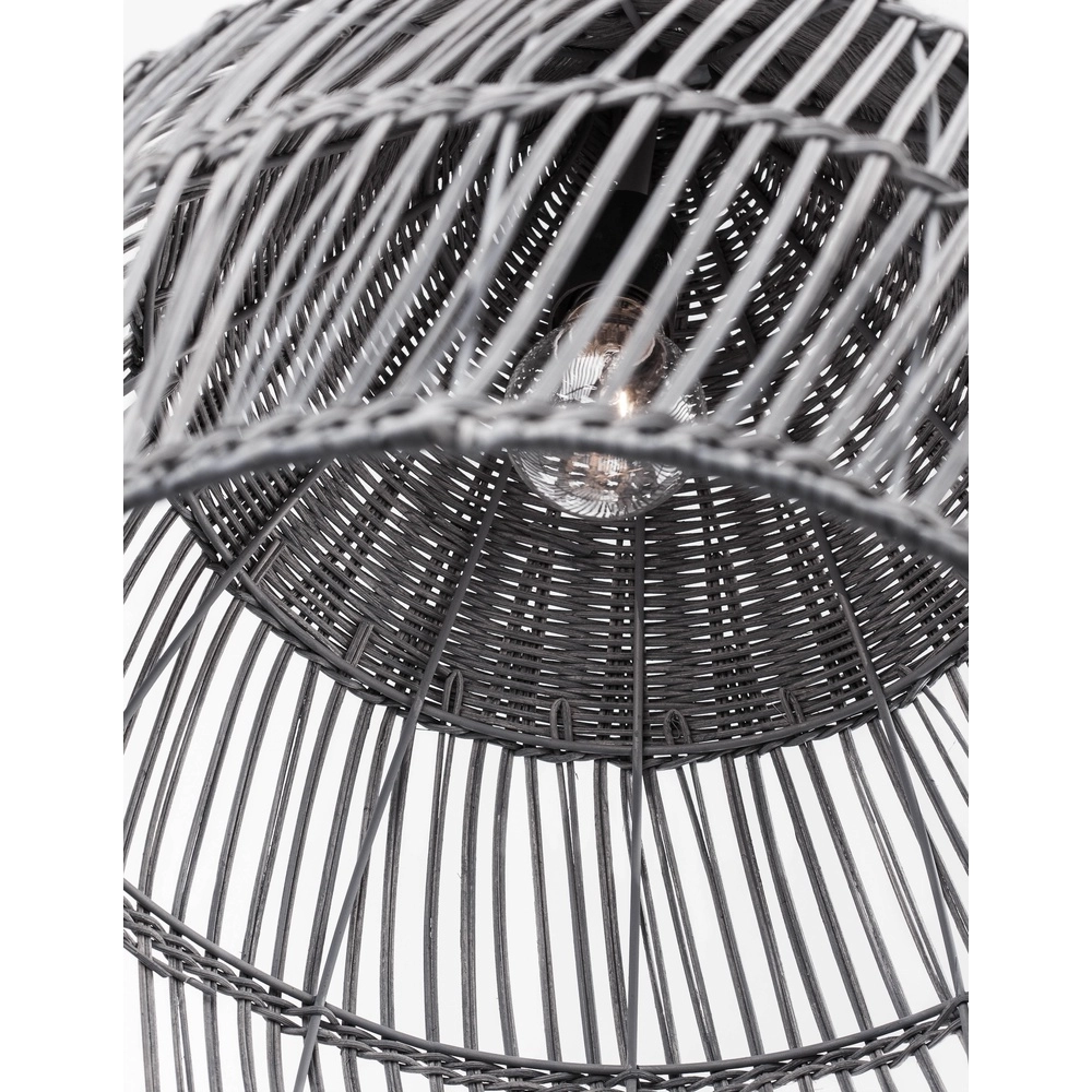 Grey pendant lamp Destin rattan Ø 42cm Lyora 5212017416681