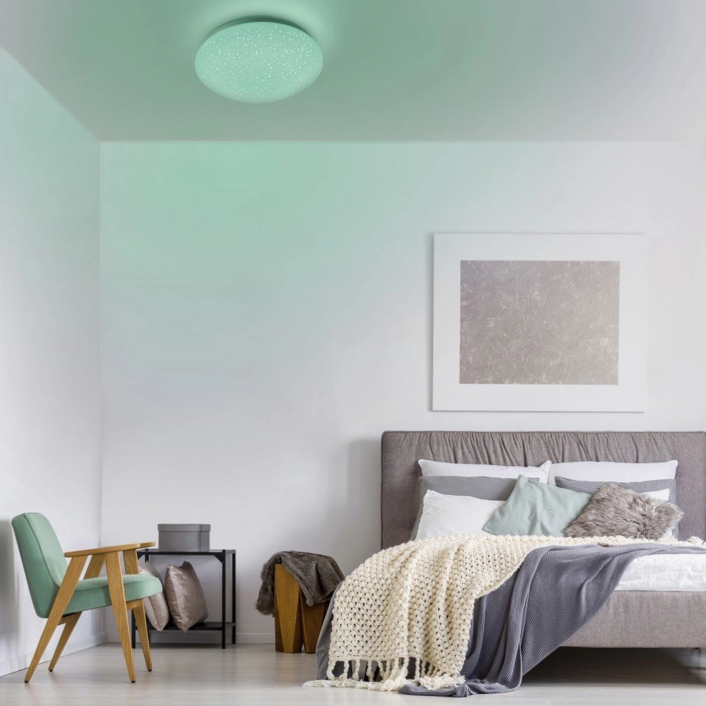 Adjustable ceiling light Skyler RGB 25cm with star effect Just Light 4043689928889