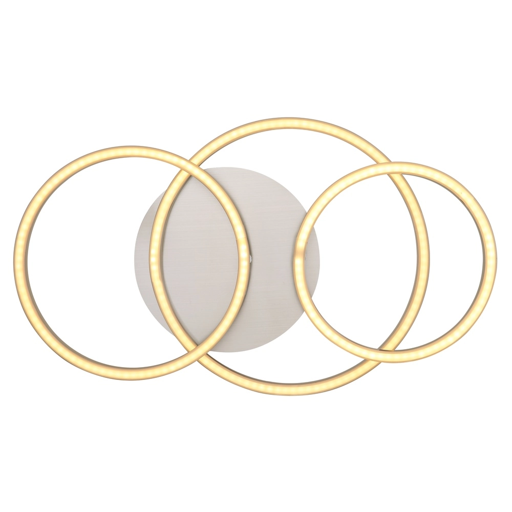 Modern ceiling lamp Kendy 3 rings nickel Globo 9007371407743