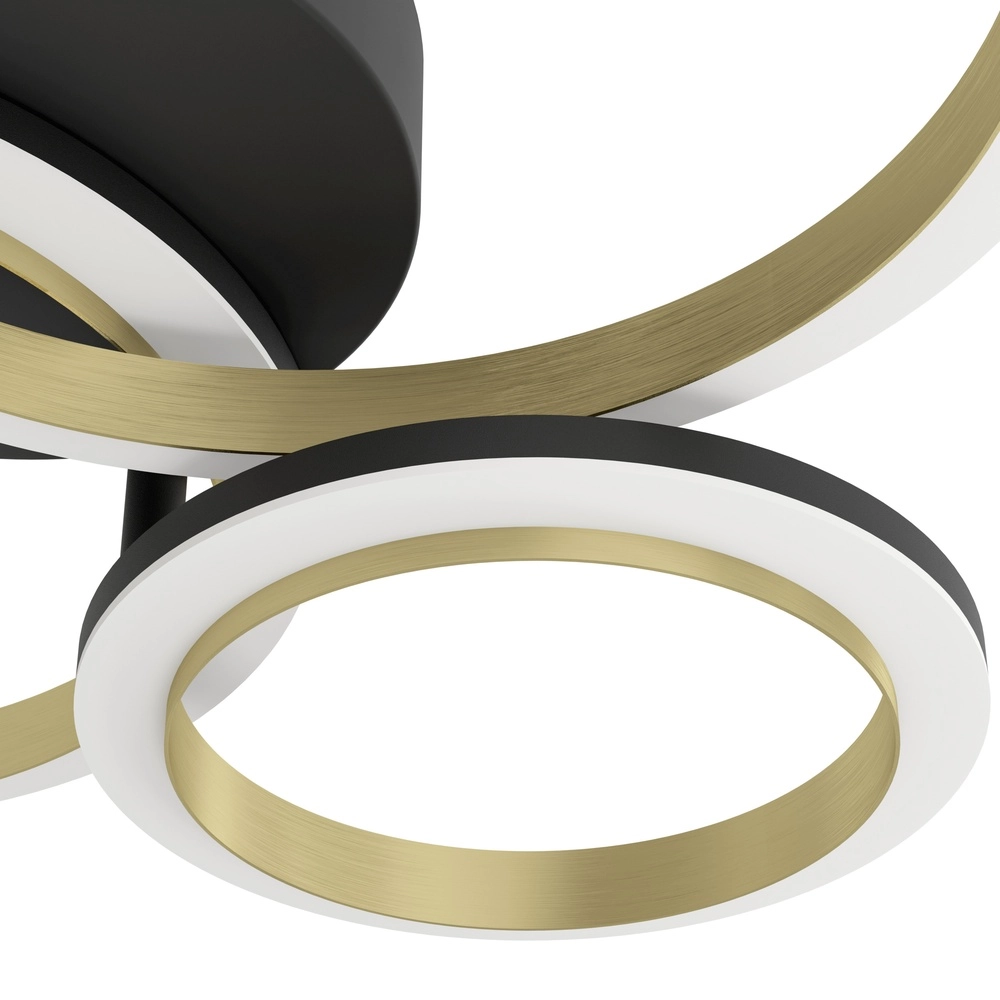 Ceiling led lamp Calliera round - black with gold Eglo 9008606316120