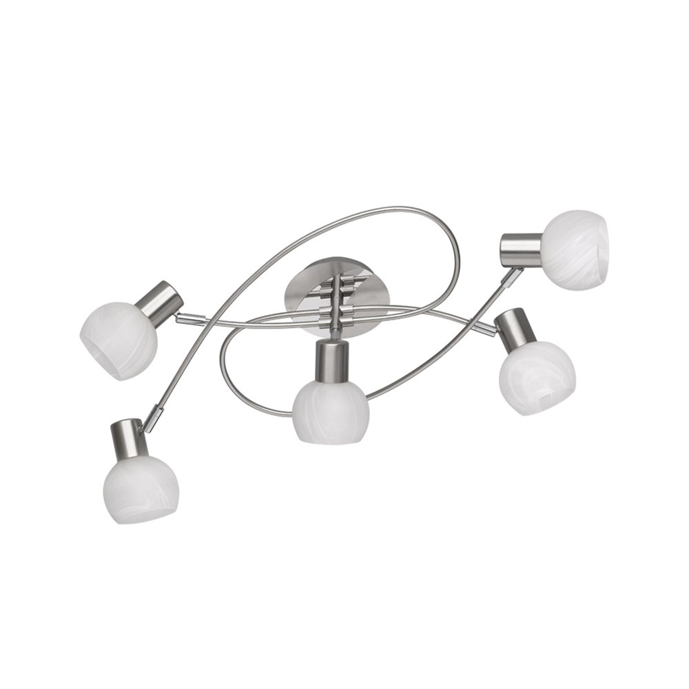 Ceiling spot Antibes Knot 5-light nickel matt