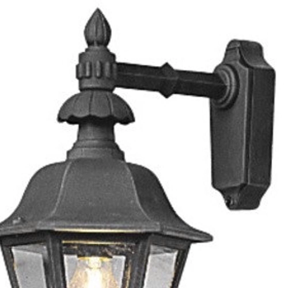 Classic wall lamp Pallas Down 31cm black KonstSmide 7318304837509