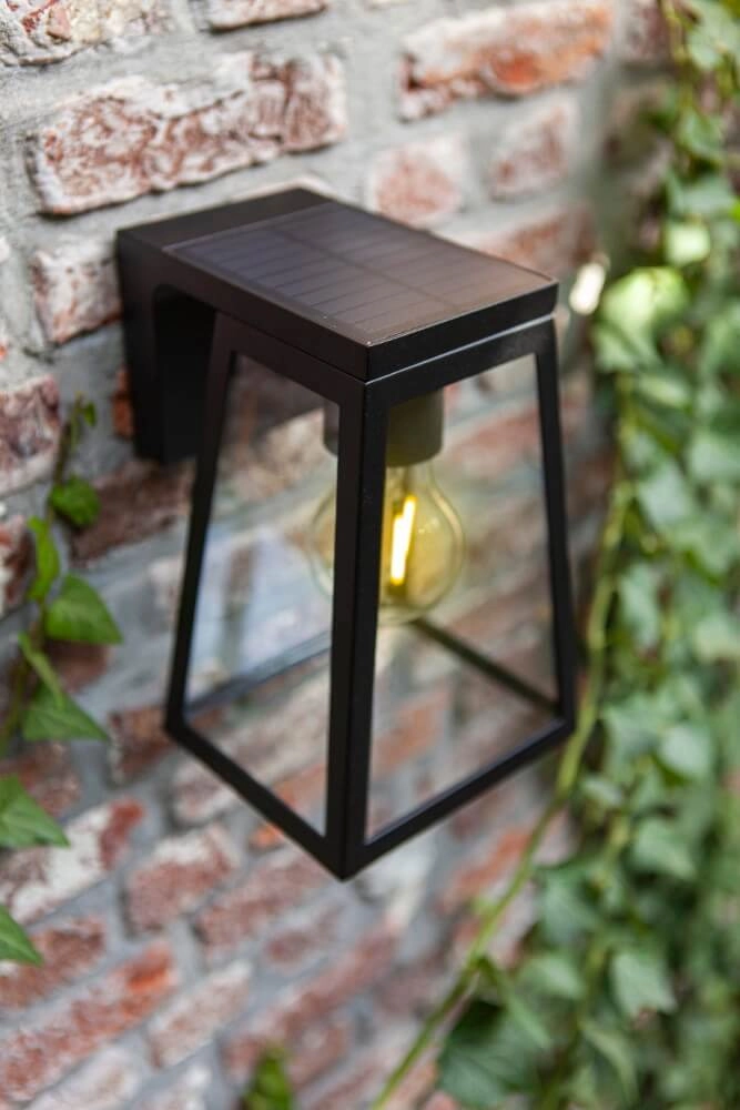 Design wall lamp Fia solar black Lutec 6939412014999