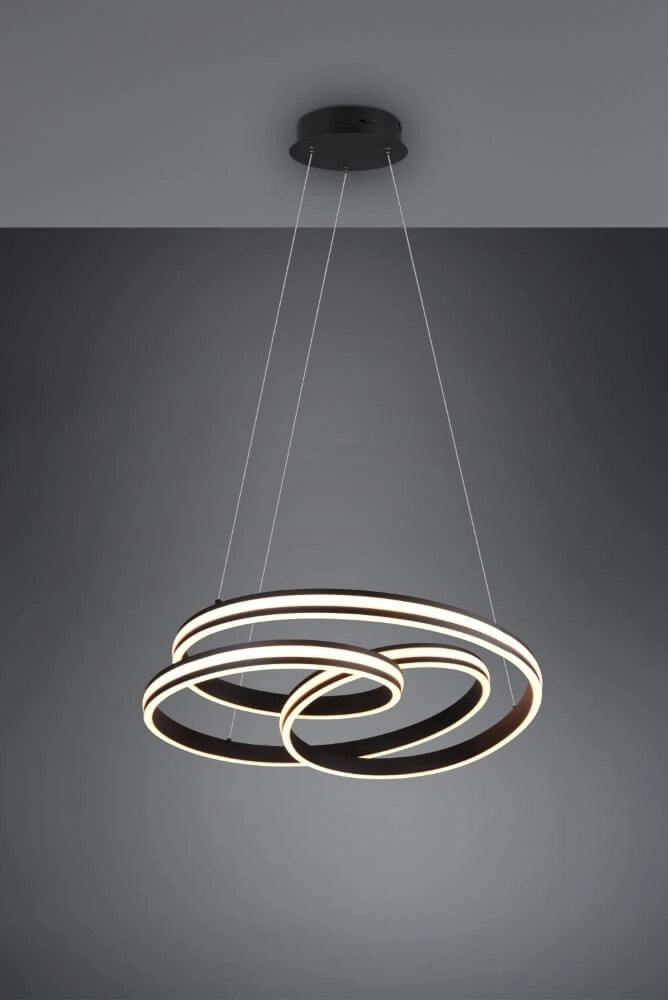Hanging lamp Nuria 60cm black Trio 4017807505214