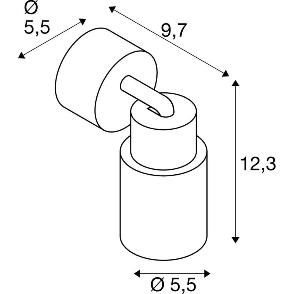 Surface-mounted spot Puri 2.0 Tube black single SLV 4024163294423