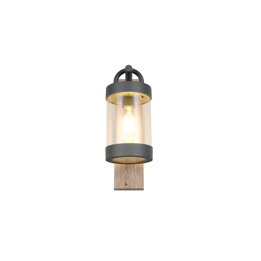 Wall lamp Sambesi Grey with wood Trio 4017807647587
