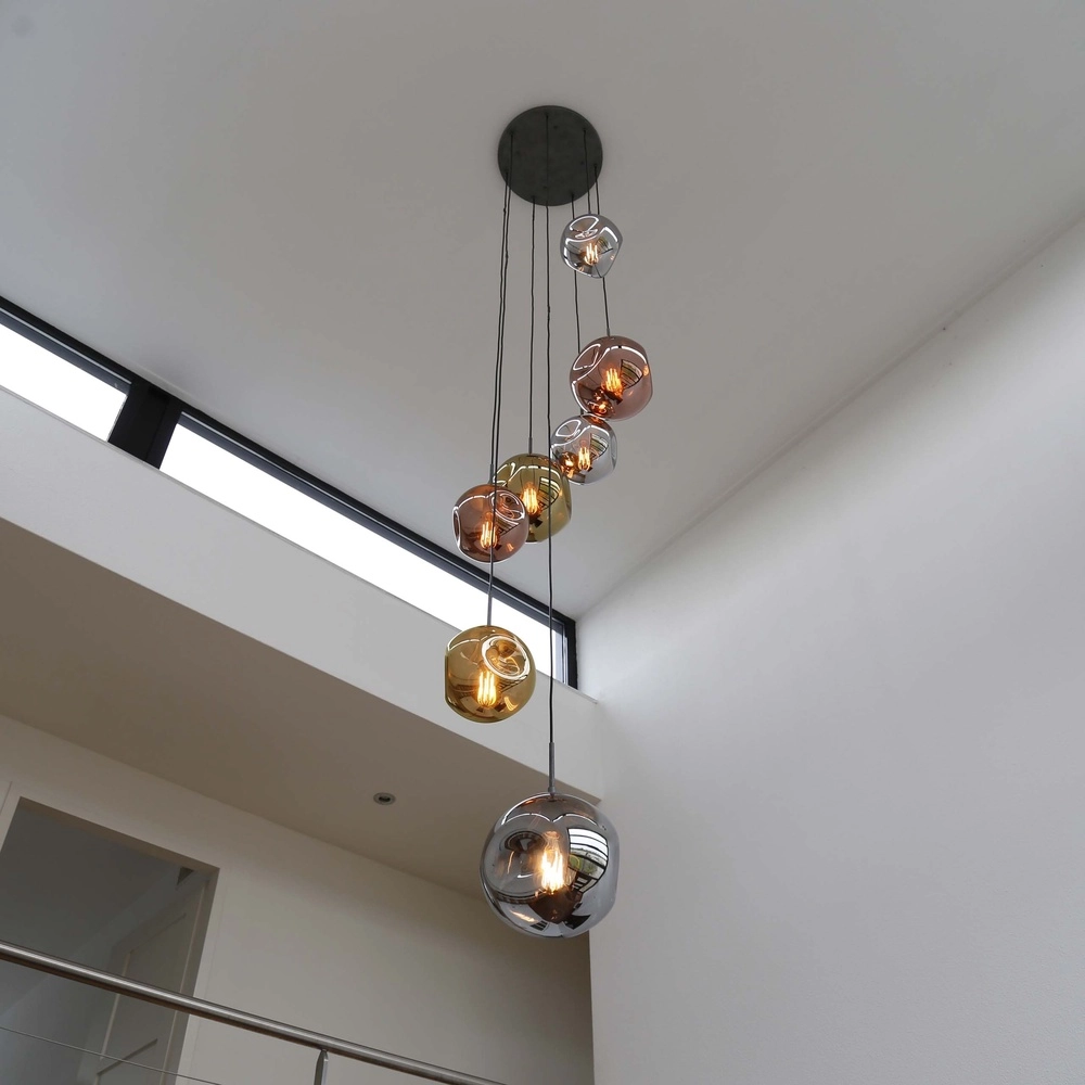 Vide pendant lamp Stellar 7 glass balls Lyora 8716803511699