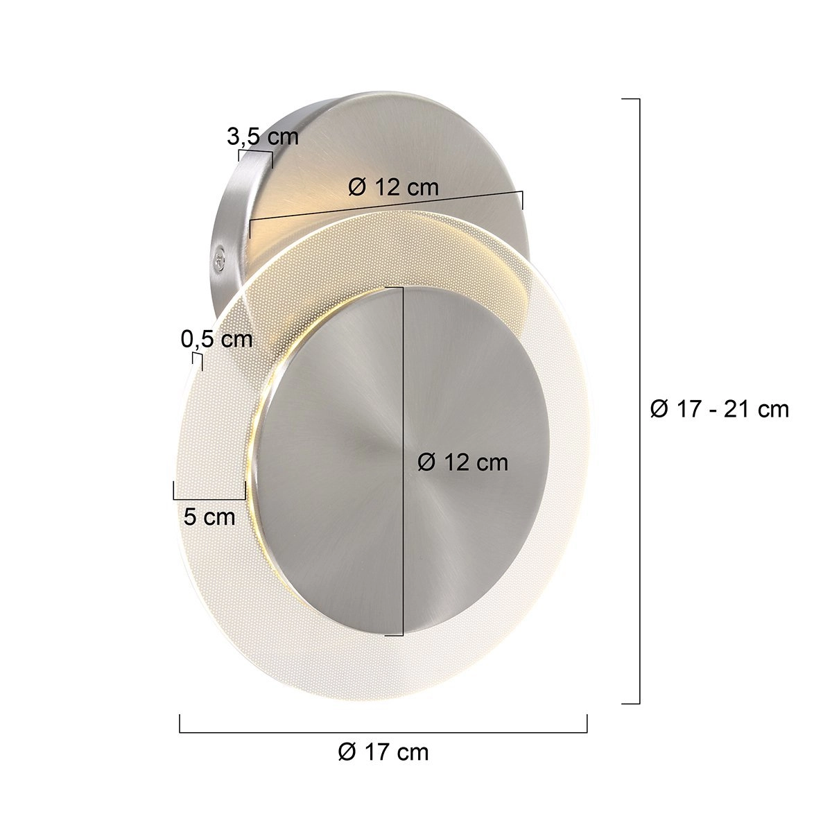 Adjustable ceiling lamp Lido 17cm metallic gray Steinhauer 8712746131963