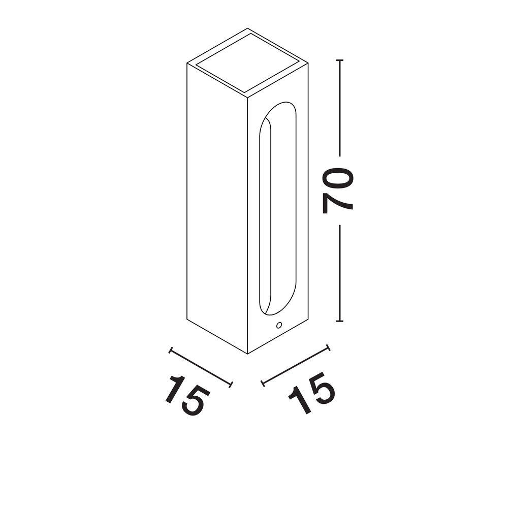 Square garden lamp Stage 35cm Lyora 5212017454485