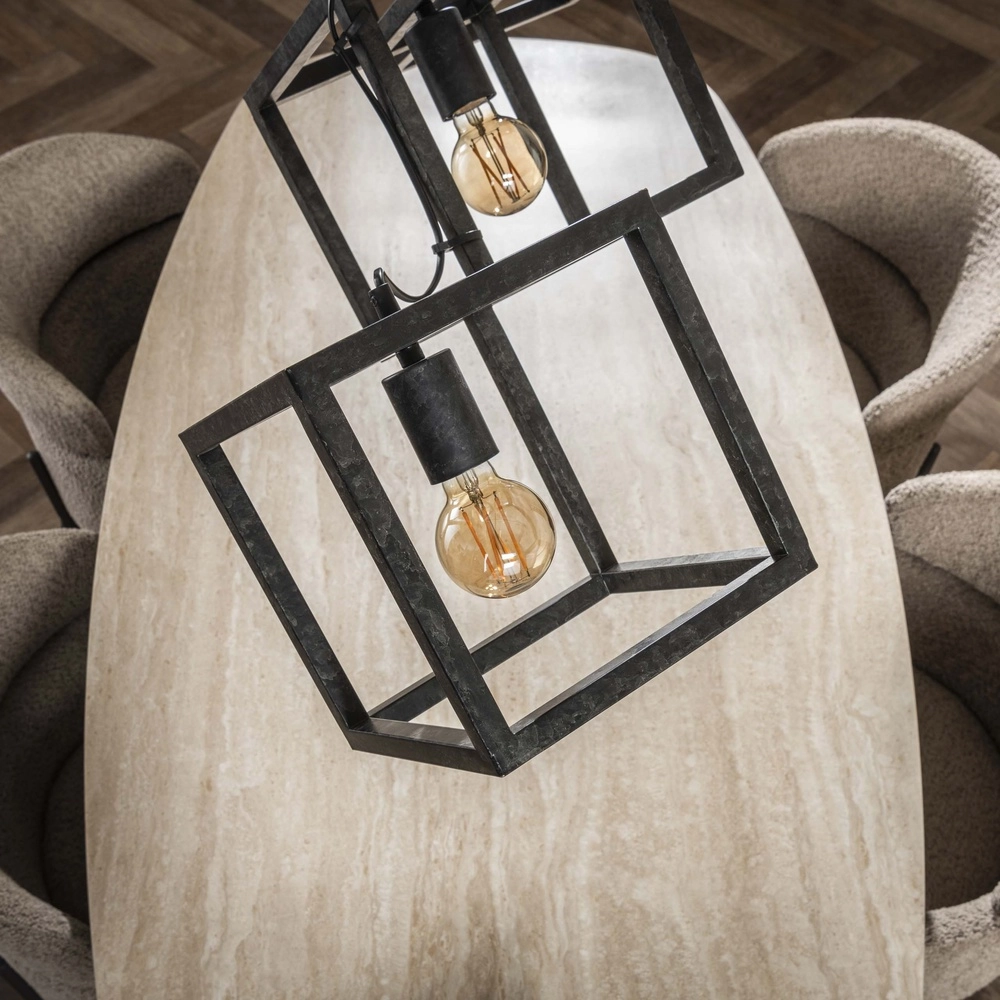 Modern pendant lamp Cube 4x E27 - charcoal Lyora 8716803512771