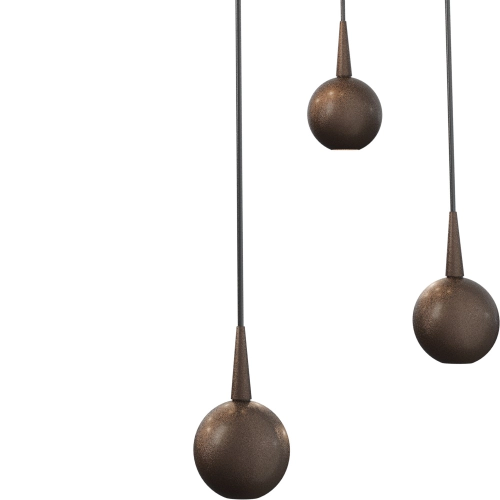 9-light pendant lamp Talana cocoa brown Ø 50cm DTW Masterlight 8718121399065