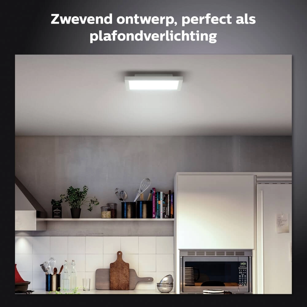 Square ceiling lamp Hue Aurelle - White Ambiance 30cm White Philips 8719514382626